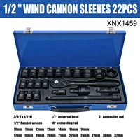 22 pcs ratchet wrench set , air cannon socket combination, durable repair tool set, car repair toolbox 10mm-32mm 1