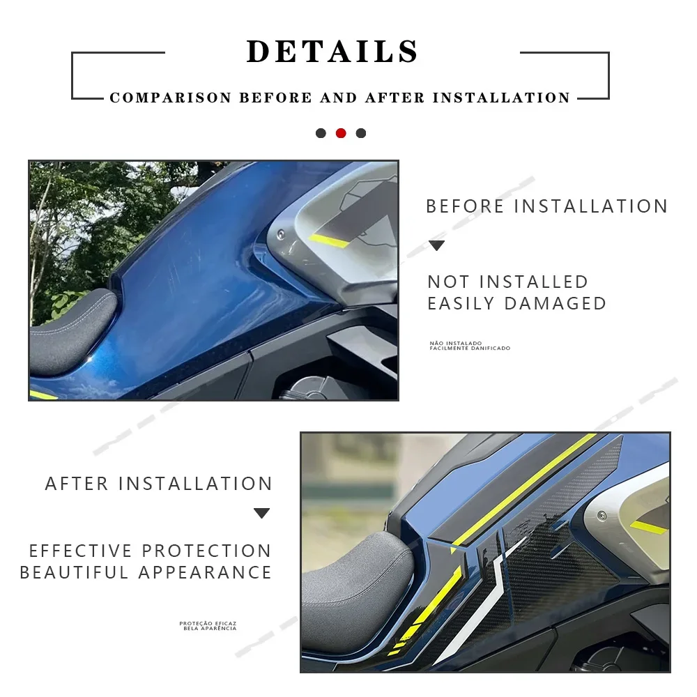 Adesivi 3D In Resina Per CF Moto 800MT Touring 2022 - Protezione Serbatoio - Foto 6