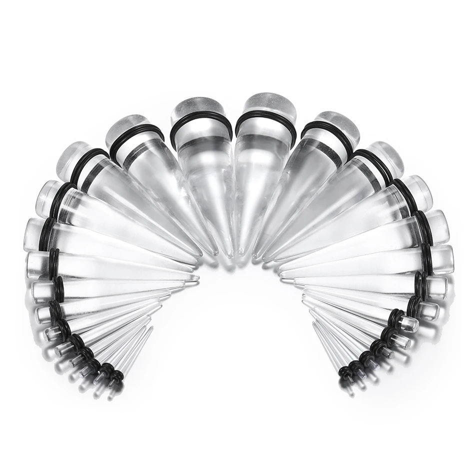 2pcs Ear Tapers Tunnels and Plugs Earrings Piercing Ear Dilations Stretcher Marks for Tunnels Piercing Jewelry 1.6-16mm