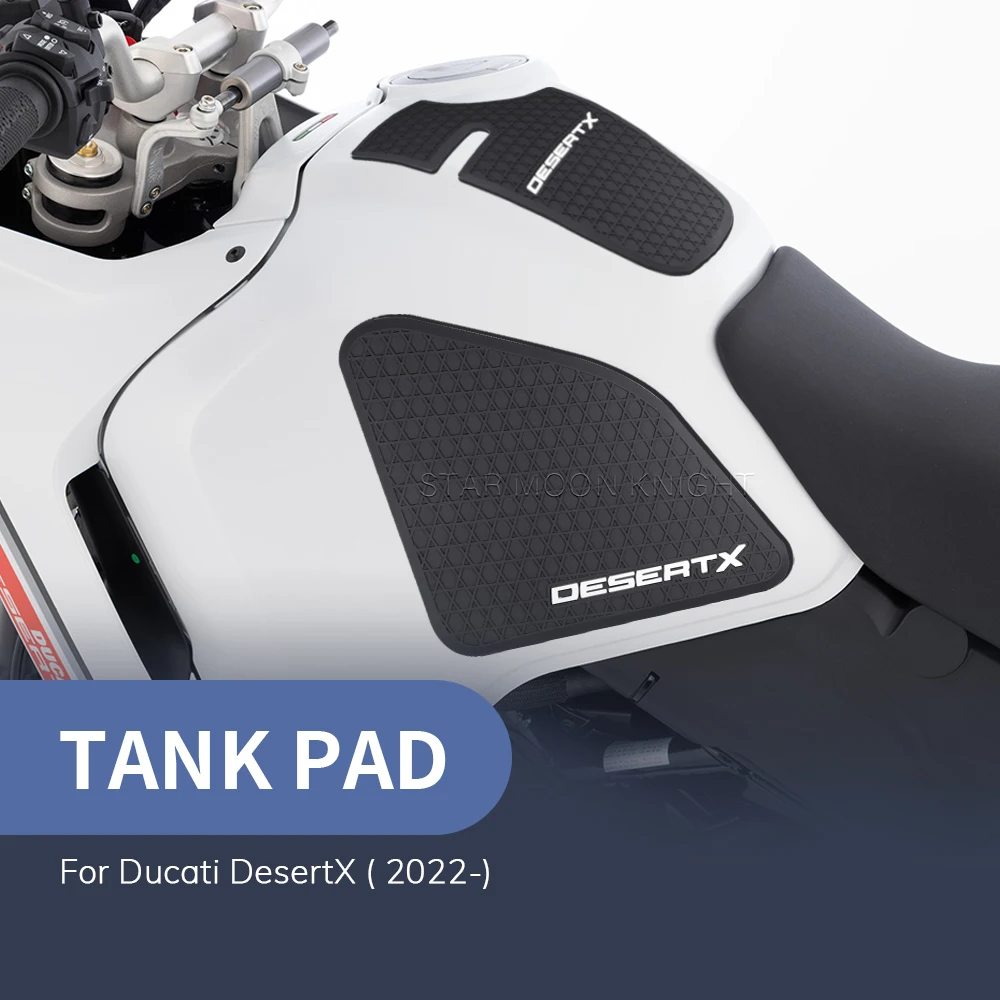 Per Ducati Desert X Desertx 2022 2023-Moto Side Fuel Tank Pads Protector Stickers Decalcomania Gas Knee Grip Traction