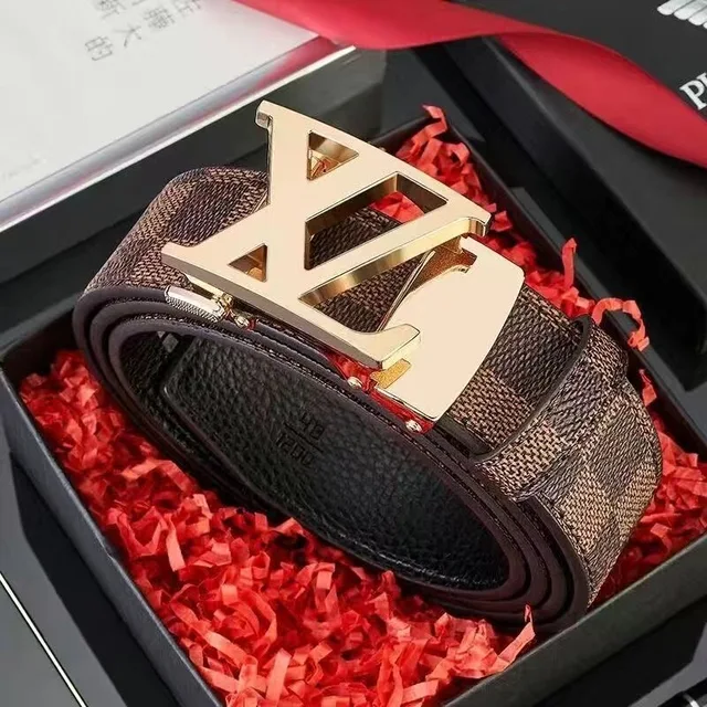 New genuine leather men belts waistband alloy automatic buckle men and women waistband versatile jeans belts for men 2