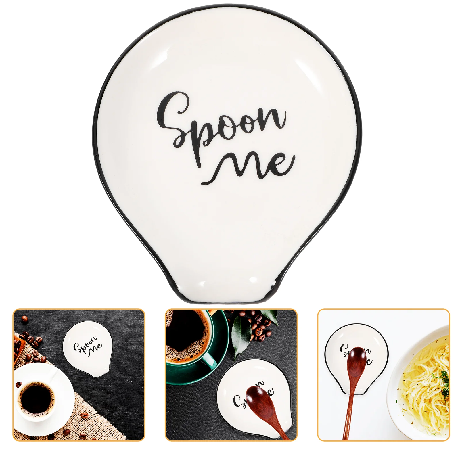 

Ceramic Spoon Rest Scoop Holder Kitchen Countertop Spoon Rest Table Scoop Rest