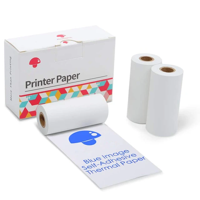 Blue Image Sticker Paper For Phomemo-m02/m02s Bluetooth Pocket Mobile  Printer, 53mm X 3m, Diameter 30mm, 3-rolls - Self-adhesive Paper -  AliExpress