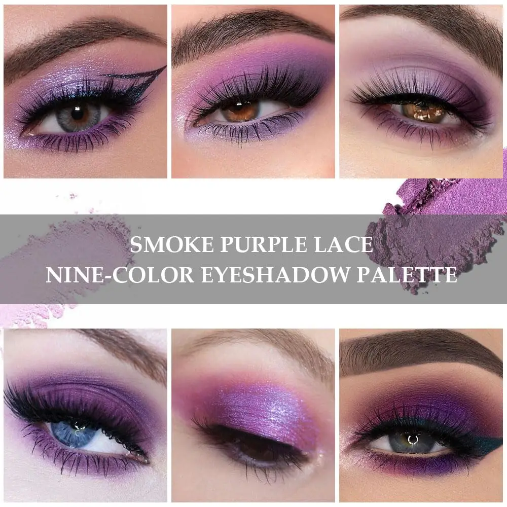 Vibrant Purple Eyeshadow Palette – Versatile Matte & Shimmer, Waterproof, Long-Lasting Finish, Perfect for Smoky & Natural Looks, Unisex