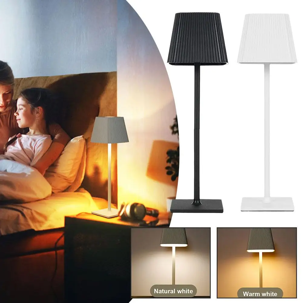 

Modern Wireless Table Lamp USB Rechargeable LED Desk Lamp Night Light Stepless Dimming Bedside Lamp for Bedroom Decoration Z9U3