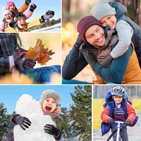 Winter Children's Gloves Padded Warm Wind Cold Riding Gloves Touch Screen Non-slip Waterproof Ski Gloves Outdoor Sports Gloves 6