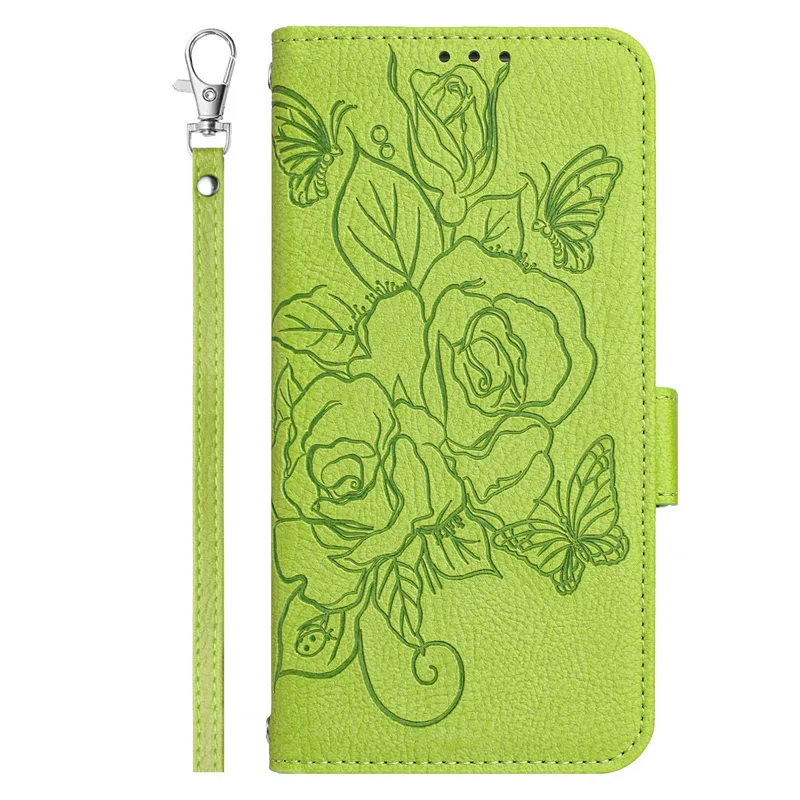 Floral Wallet Flip Case with RFID Blocking - Leather Phone Cover