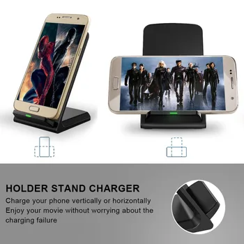 15W Qi Wireless Charger Stand For iPhone14 13 12  Pro X XS Max XR 8 Samsung S21 S20 S10 Fast Charging Dock Station Phone Holder 1