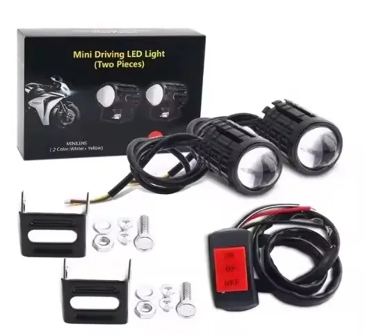 ตัวเลือกสินค้า ไฟหน้า LED โปรเจคเตอร์ ยูนิเวอร์แซล 2 สี สำหรับ ATV สกู๊ตเตอร์