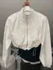Design Sensation Stand Collar Sun Protection Clothing Women's Summer Thin Dstring Zipper Open Cardigan Long Sve ort S...