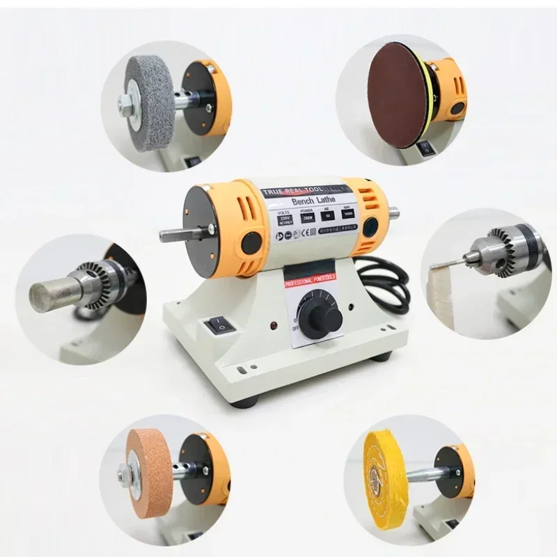 Electric Polisher Mini Sander Grinder Small Multifunctional Table Grinder Jade Honey Wax Woodworking Cutting Carving Polishing Machine