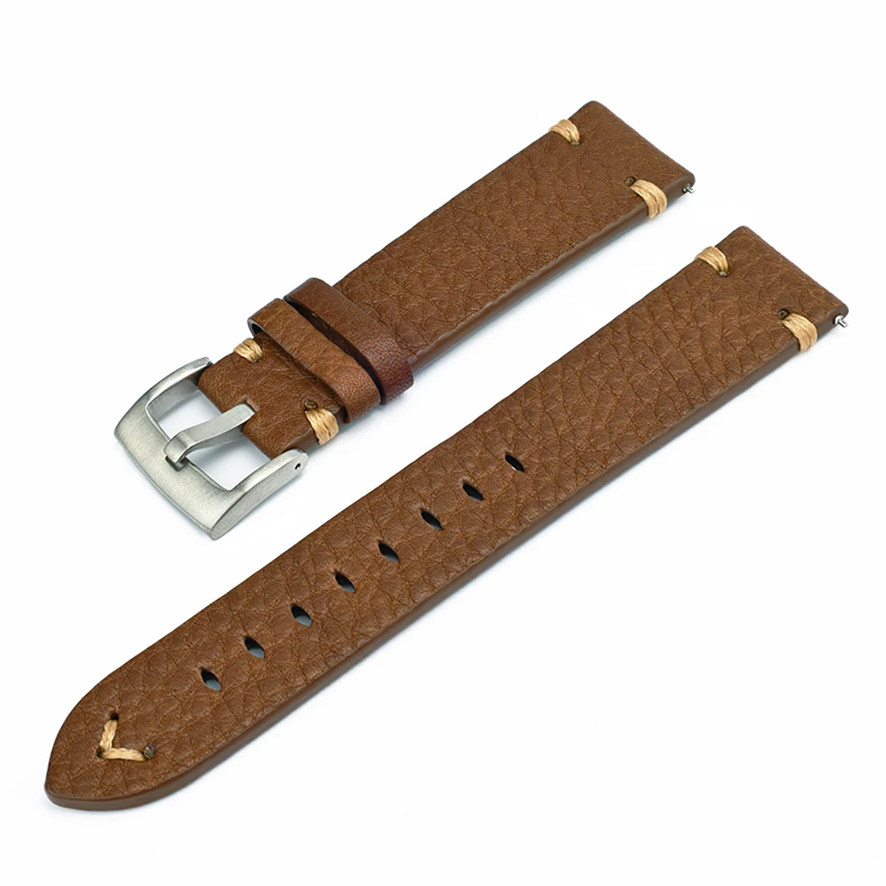 Vintage Italian Distressed Genuine Leather Watch Band