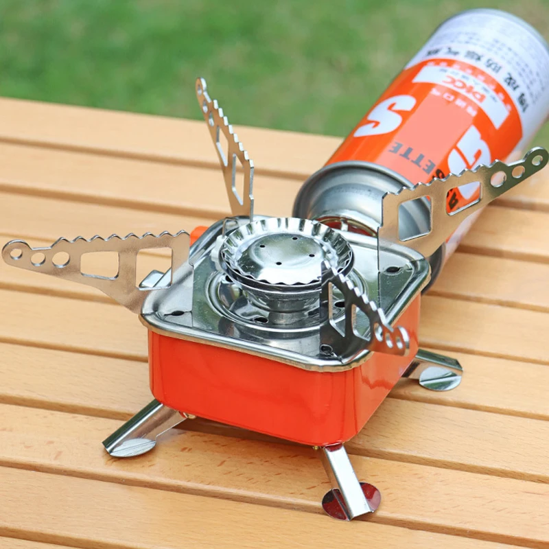 Camping Gas Stove Mini Big Power Heater Gas Stove Cookware Outdoor Tourist Burner Cooker Portable Picnic Cookware Barbecue BBQ