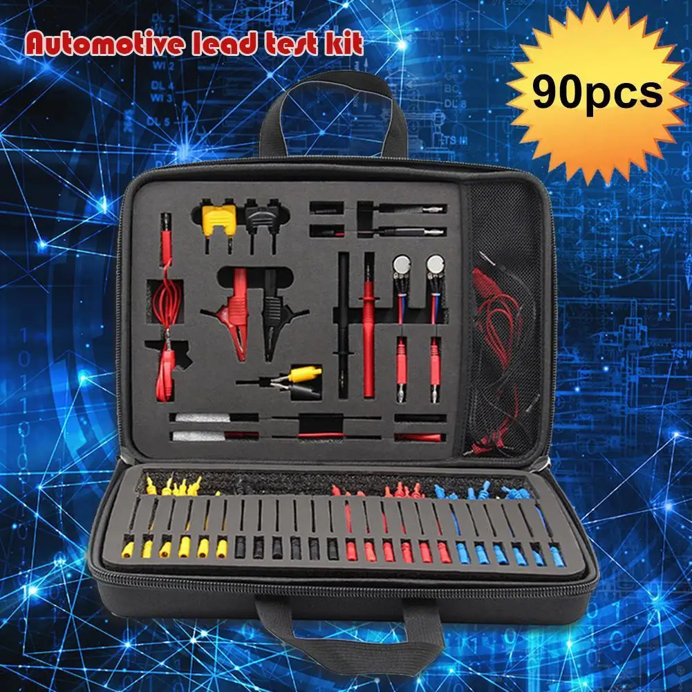 

90x Circuit Cables Tester Automotive Lead Test Diagnostic Repair Hand Tools Kits