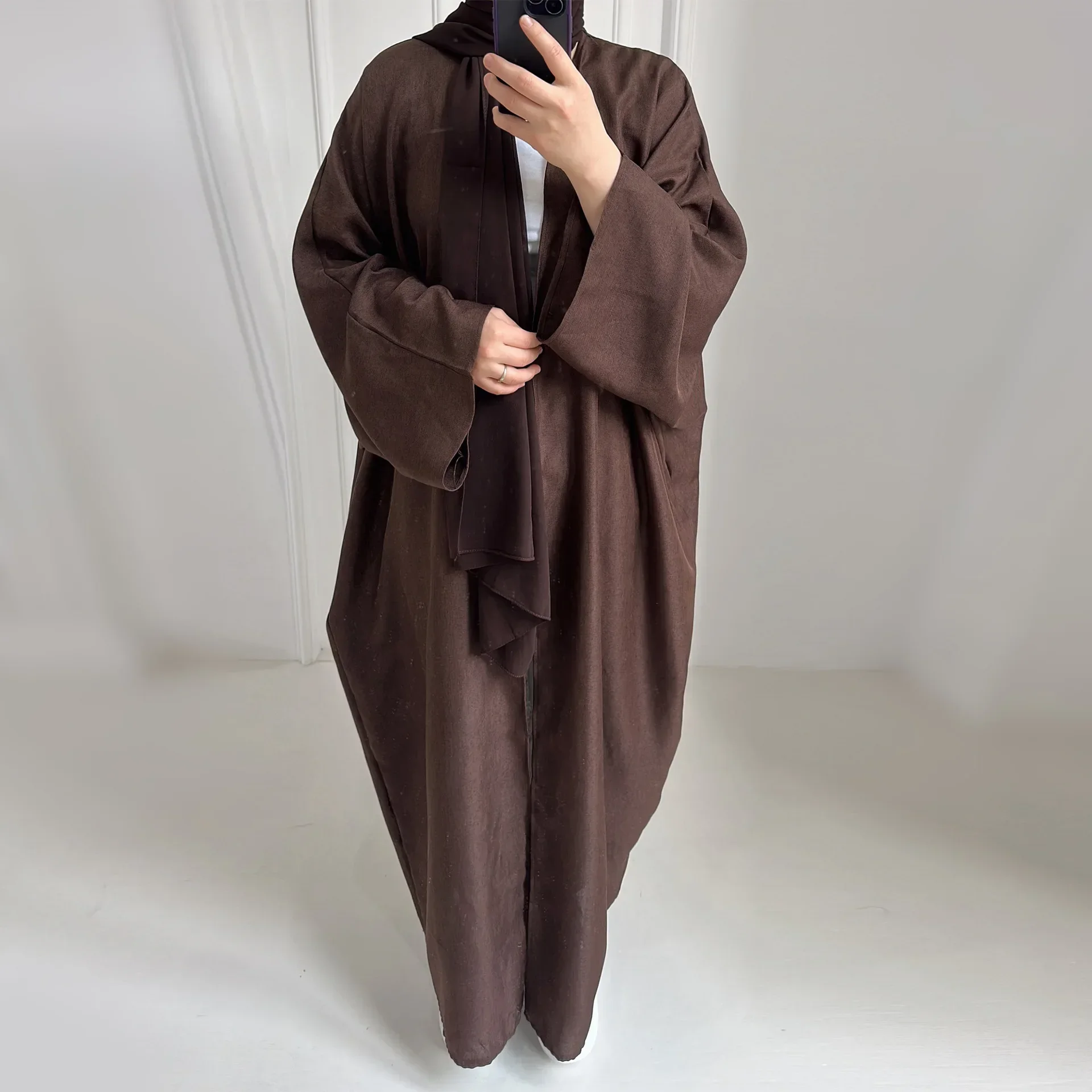 Cotton Linen Open Abaya Kimono Turkey Muslim Hijab Dress Plain casual Abayas for Women Dubai African Islamic Outfit Kaftan Robe