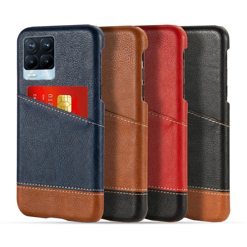 

Luxury Case For Realme 8 Pro Case Realme 9 Pro Plus 8 9i 8i C21 C21Y C35 C31 GT2 Narzo 50i 50 Mixed Splice PU Leather Card Cover