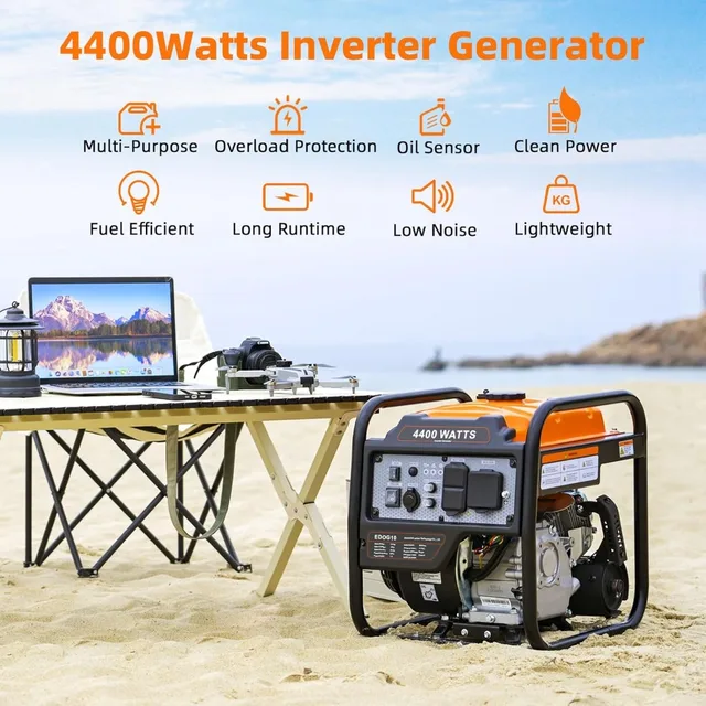 4400 Watts Gas Powered Inverter Generator – Open Frame, RV Ready, EPA Compliant 3