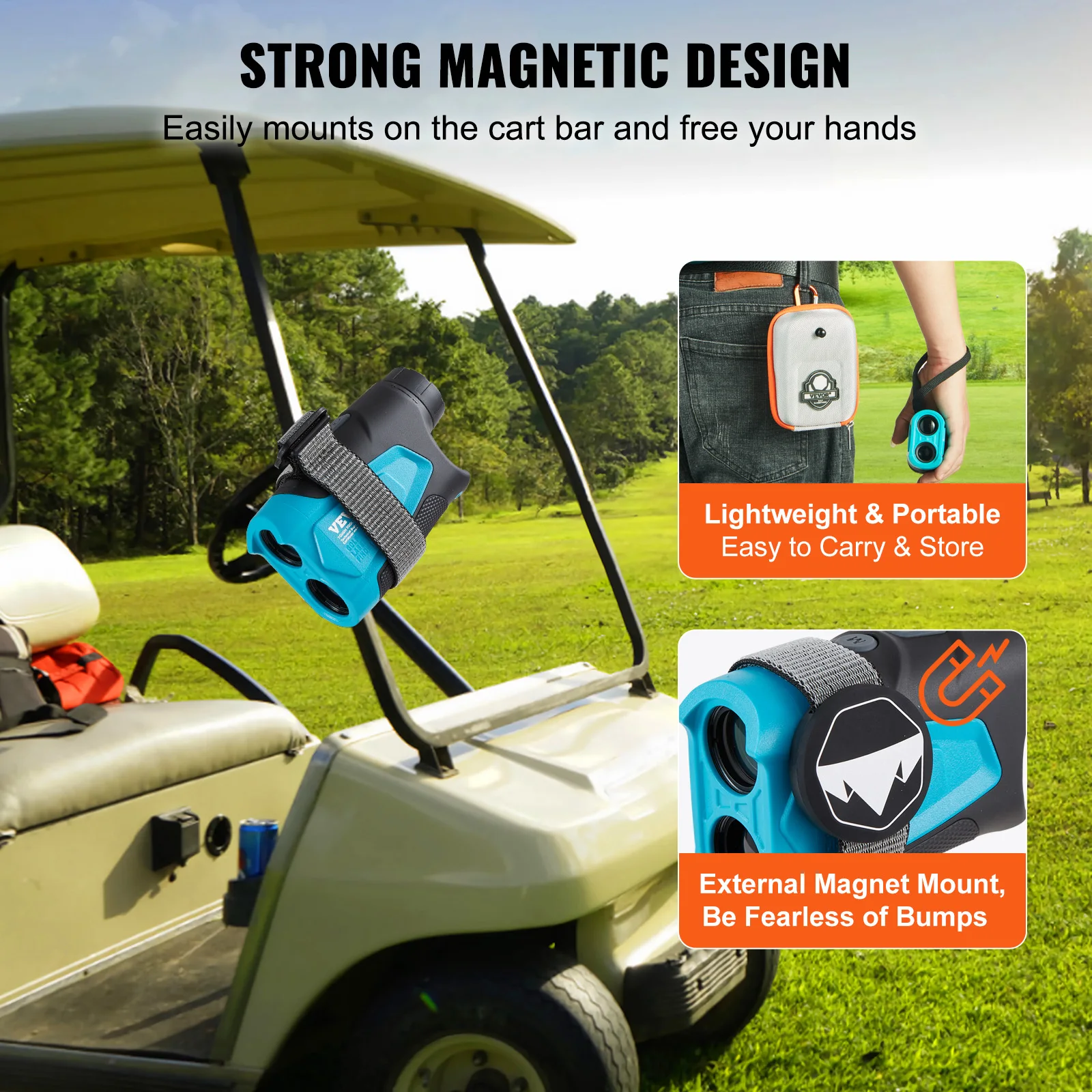 Golf Laser Rangefinder 6X Magnification Slope Distance Meter