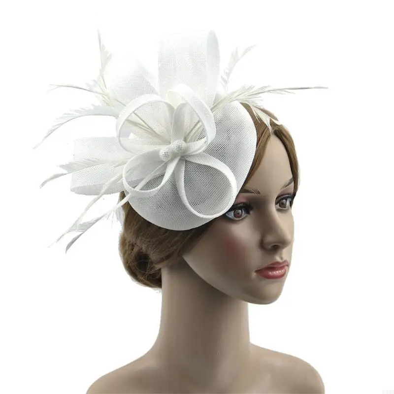 Fashion Head Flower Fascinator Hairband for WeddingEvent and Afternoon Teas F3MD - 4