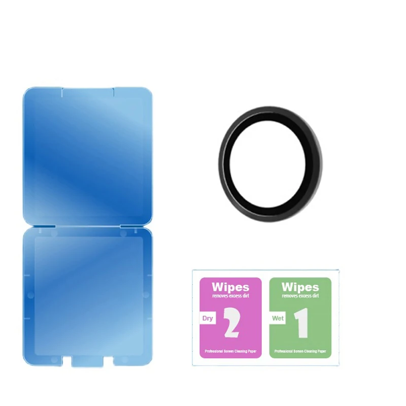 Glitter Ring Tempered Glass Camera Lens Protector, Bling Cover
