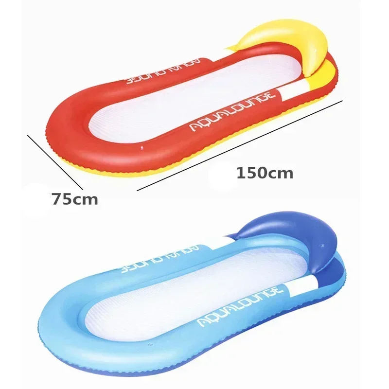 Inflatable Float Hammock Foldable Outdoor Water Hammock Swimming Air Mattress