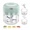Electric Garlic Chopper Portable Veggie Chopper with 100 ml Spoon Garlic Grinder Masher Onion Chopper Blender to Vegetable 6