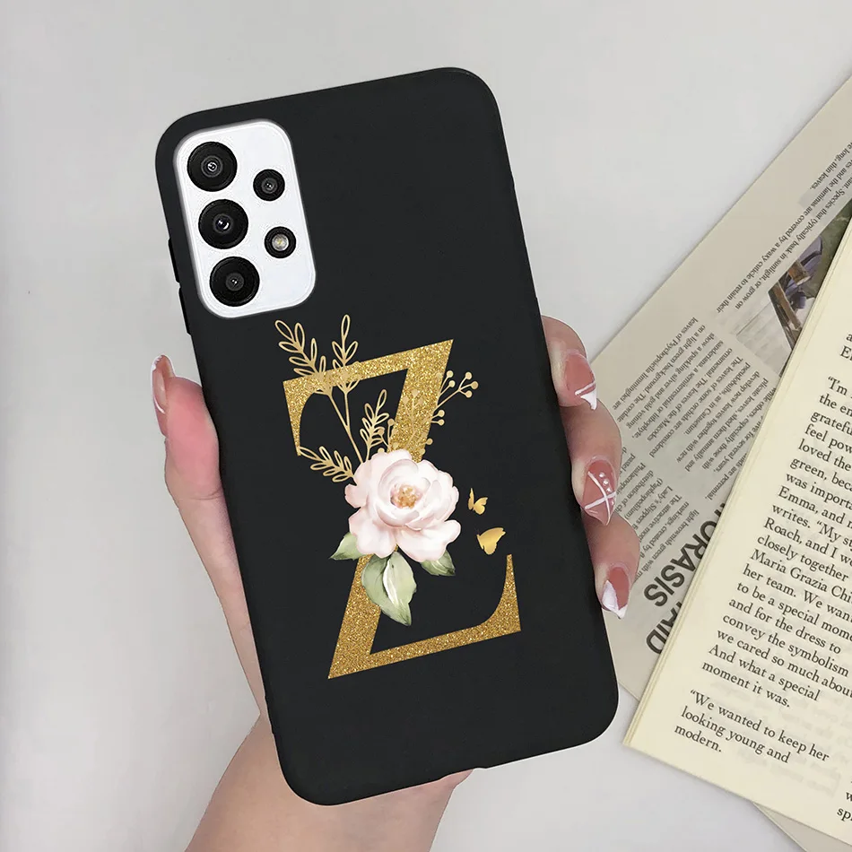 Stylish Alphabet Silicone Back Cover