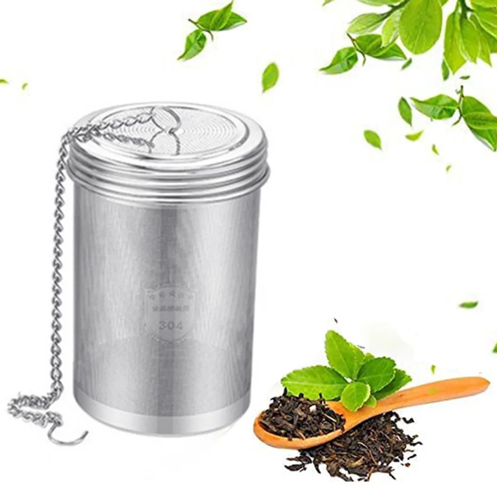 Description Picture 4 of item3 Size Stainless Steel Tea Infusers Locking Spice Leaf Tea Ball Strainer Mesh Tea Filter Home Kitchen Accessory Hanging Teapots