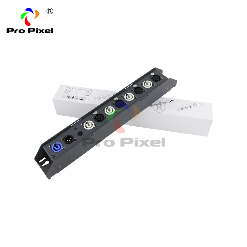V-Show DMX Power Splitter 4+4 1 in/4 out power and DMX splitter for stage light dj light