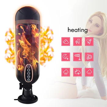 Masturbation Cup for Men Real Vagina Automatic Rotational Telescopic Heating Sucking Sexual Machine Adult Sex Toy Aircraft Cup 2