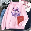 Japanese Anime Sanrio Kuromi Cute Women's Hoodie Student Y2K Sweatshirt Spring and Autumn Outdoor Sports and Leisure Pullover 4