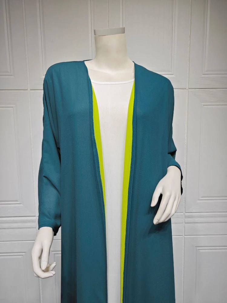 2023 Fashion Open Abaya Cardigan Muslim Women Hijab Maxi Dress Kimono Arab Long Robe Dubai Kaftan Islamic Ramadan Abaya Dress