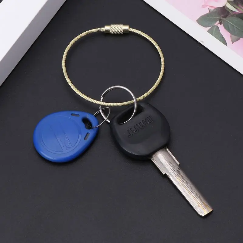 

Metal Wire Keychain Cable Outdoor for Key Ring Chain Luggage Tag Loop Rope
