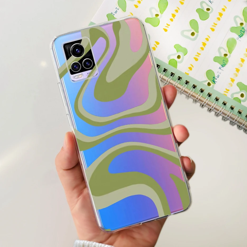 Vibrant Painted Design Clear Silicone Soft TPU Phone Case