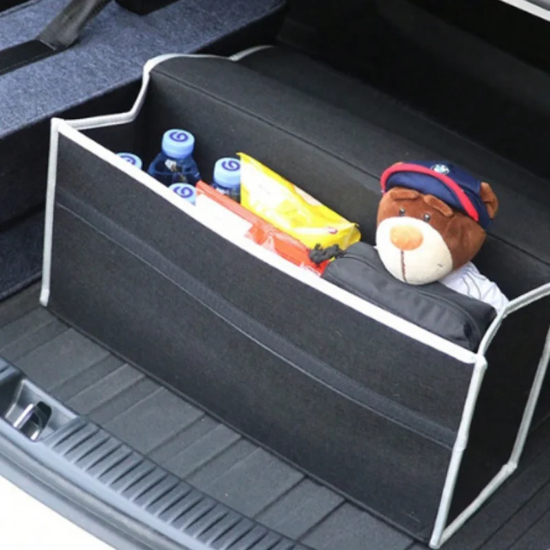 Car Trunk Organizer Gray Anti Slip Compartment Boot Storage Tool Storage Bag for Trunk