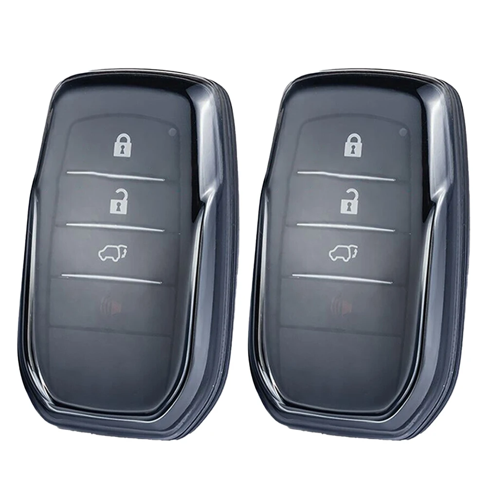 Black Transparent Key Fob Case TPU Cover For Corolla Cross Venza Harrier 2021-2023 For For Corolla Hatchback Sedan 2023