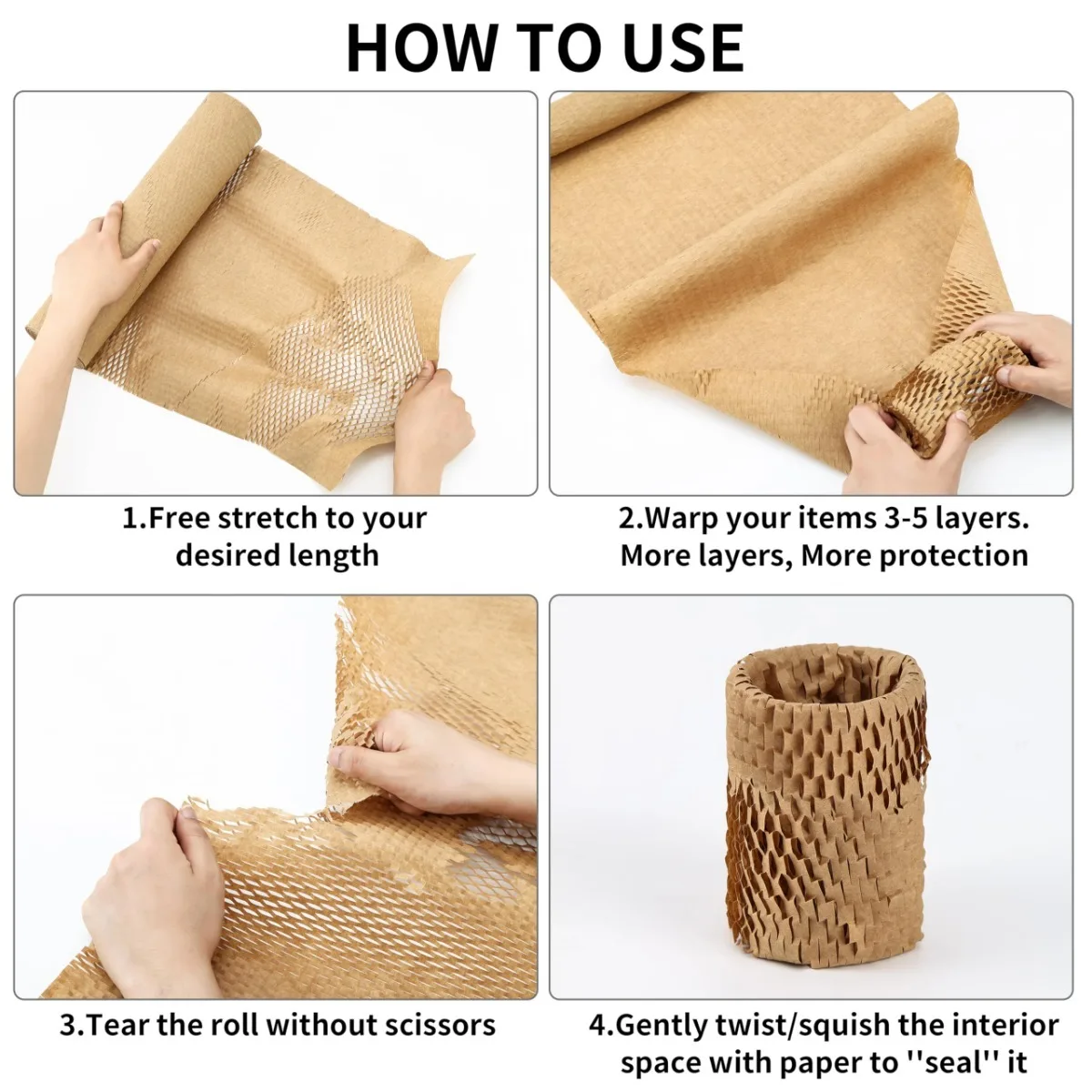 Wholesale Honeycomb Packing Paper Cushioning for Shipping Boxes Gift Wrapping 100% Recyclable Crash Protection Crash Protection