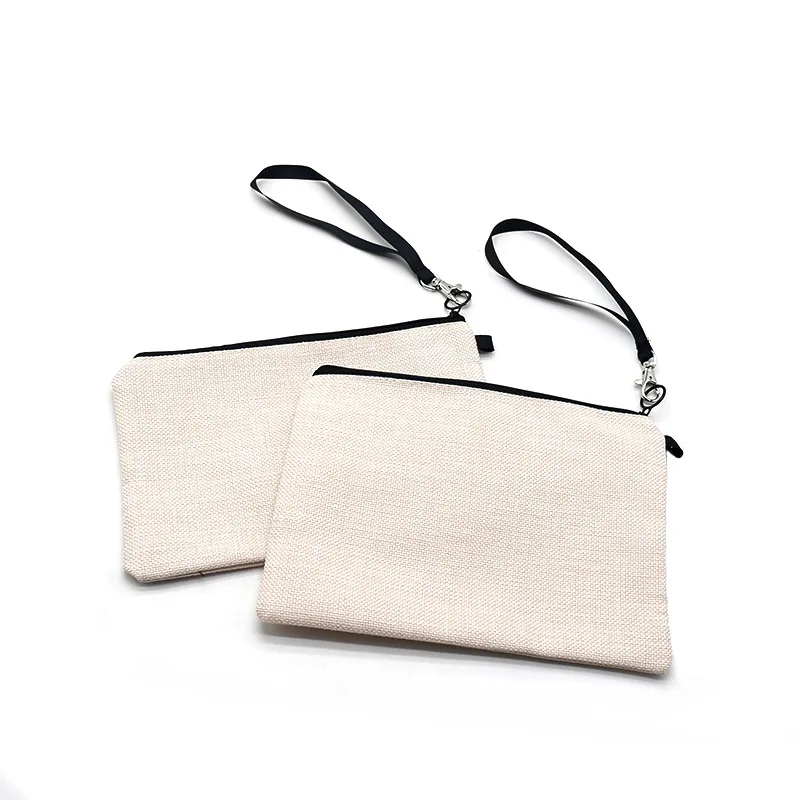 Blank Sublimation Cosmetic Bag 100% White Polyester Canvas