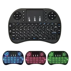 Mini Wireless Keyboard with Backlit & Touchpad Remote Control (Hebrew With Backlit)