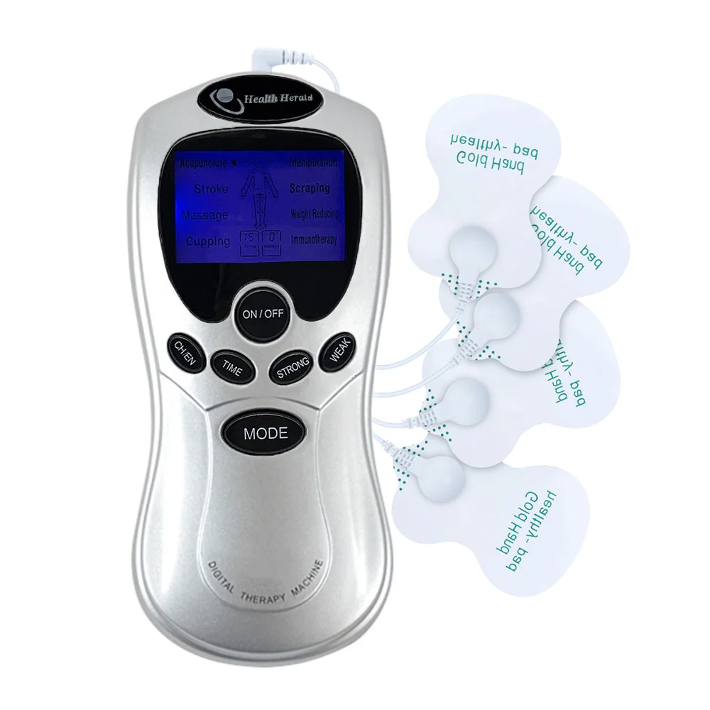 Tens Machine Herald Muscle Stimulator Ems Agopuntura Pulse Body Massager Digital Pressure Therapy Massage Device Healthy Care