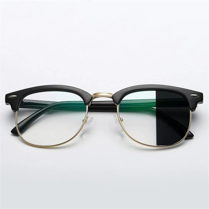 Fashion Eyeglasses 0-50-75 To-600 Sun Gray Photochromic Myopia Glasses Unisex Photosensitive Anti-glare Prescription