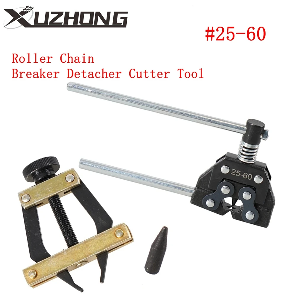 Roller Chain Tool Set - Chain Breaker & Connector For Bike & Motorcycle Repair (25-100#)