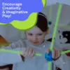 Glow In The Dark Fort Building Play Tent Kit for Kids Creative Set for Indoor & Outdoors Activity STEM Construction Toys Gift 3