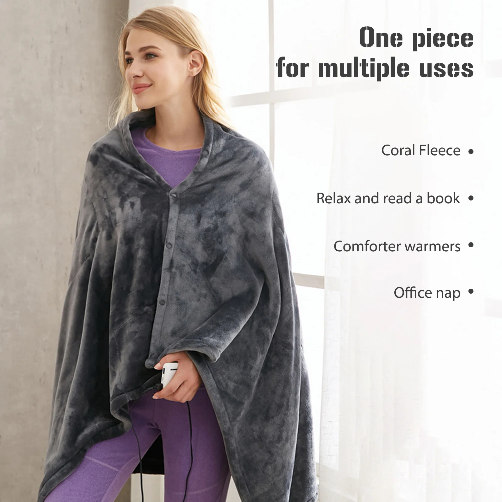 Electric Heating Plush Throw Blanket Usb Heated Warm Shawl Heated Cape  Heating Lap Blanket Coral Flannel Heated Blanket Gift - AliExpress