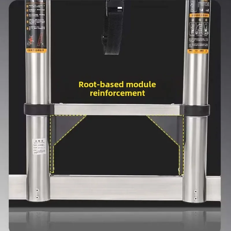 Multifunctional Stainless Steel Telescopic Ladder Portable Folding Ladder Herringbone Engineering Lifting Step