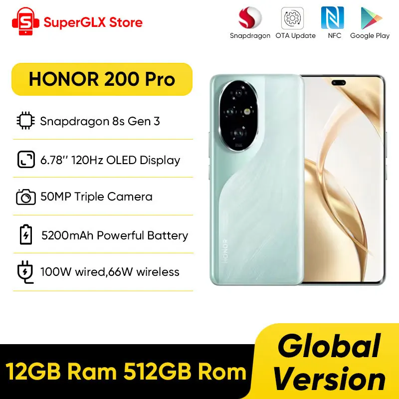 HONOR200Pro グリーン グローバル版 美品 Honor 200 5G Emerald Green 256GB + 12GB Dual-SIM Factory
