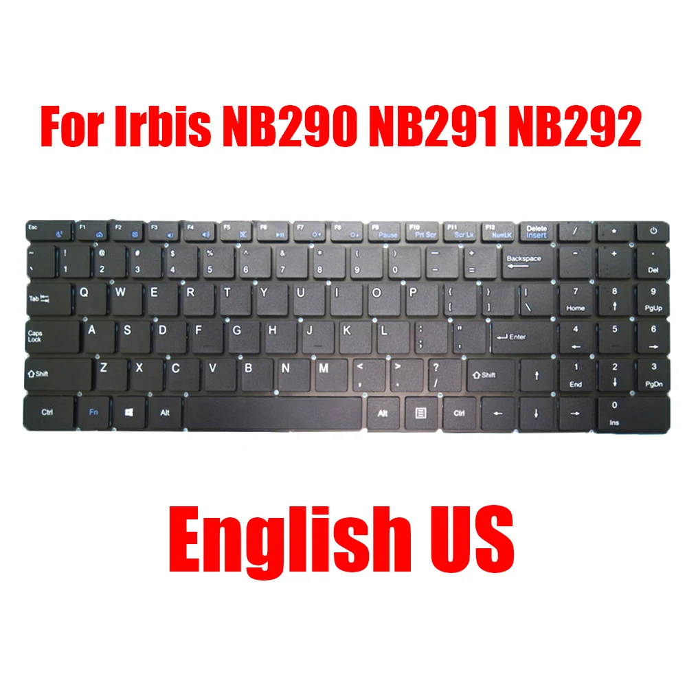 Laptop Replacement Keyboard For Irbis NB200 NB201 English US Black Without Backlit New