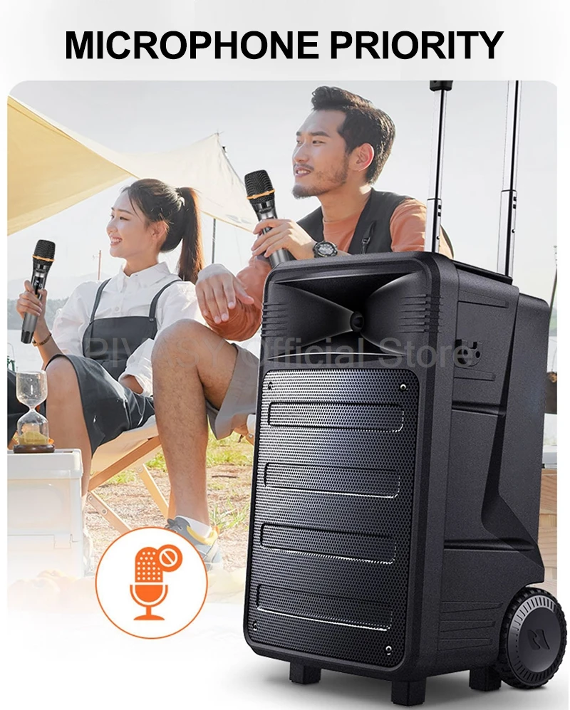 12 Inch 1600W High Power Audience Speaker Wireless Bluetooth Sound Audio Surround Subwoofer for DJ Stage Dancing Party Karaoke 6