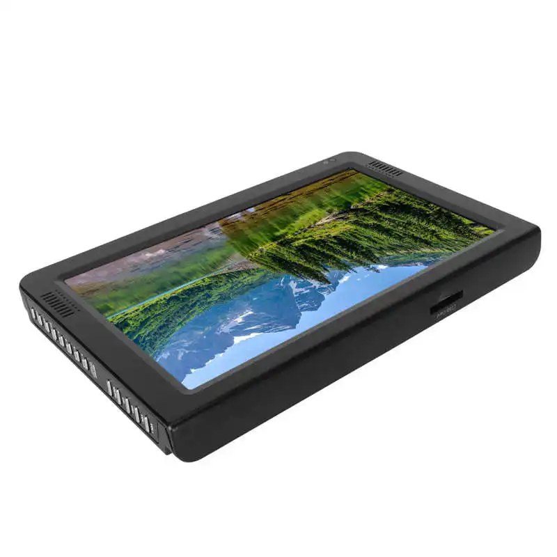 10 Inch 100-240V Digital Television 16:9 TFT LED 1080P Rechargeable HD Multimedia Interface Video Player for Home Car EU Plug