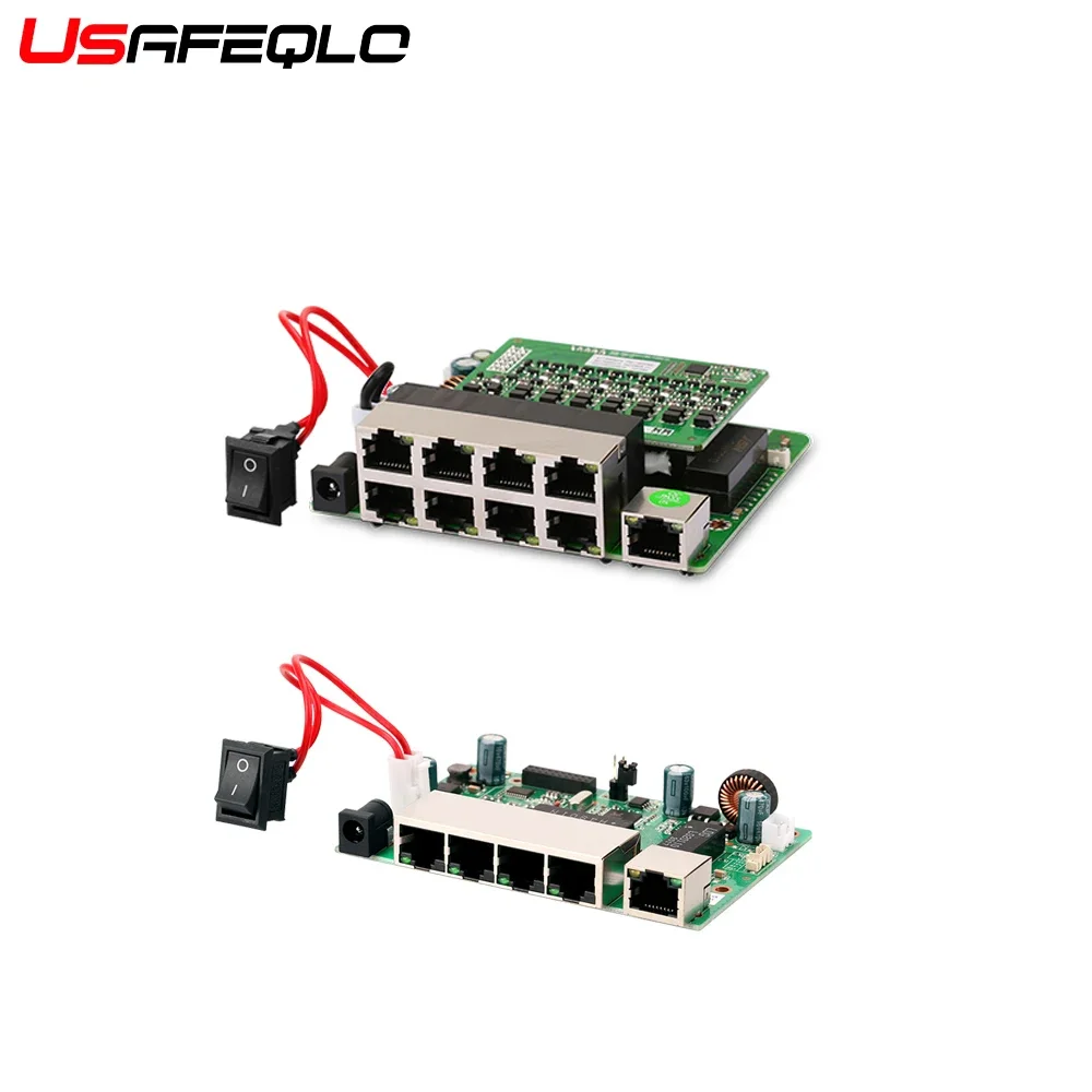 10/100 Mbps 6/10 Ports POE Hectobit Switch Active Fast Switch With Internal Power 52V For POE 48V Cameras Security Monitor